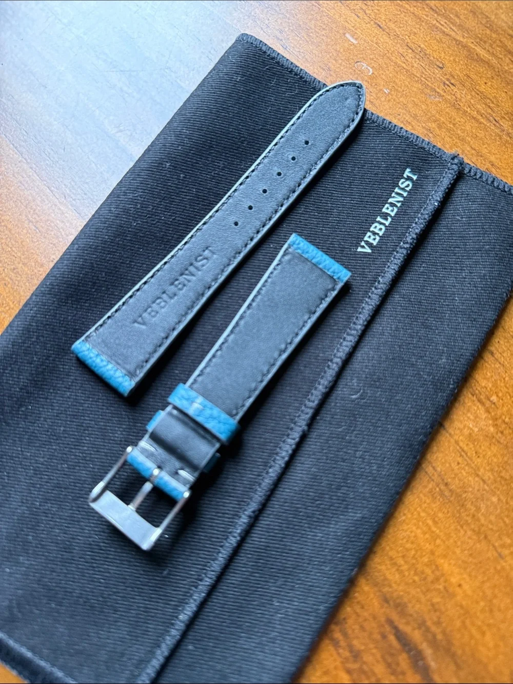 VEBLENIST custom calf leather watch strap 19/16